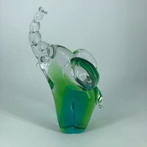 Vintage Hand-Blown Art Glass Konstglas Ronneby Sweden Elephant
